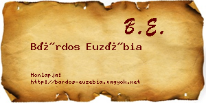 Bárdos Euzébia névjegykártya